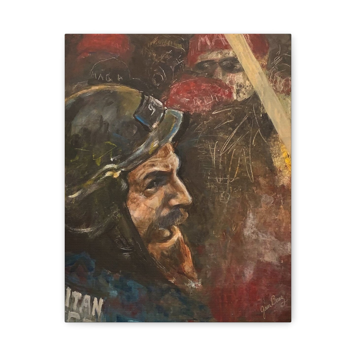 “Fighting Fanone” Canvas Print | Joan Baez x Michael Fanone — Stretched Matte