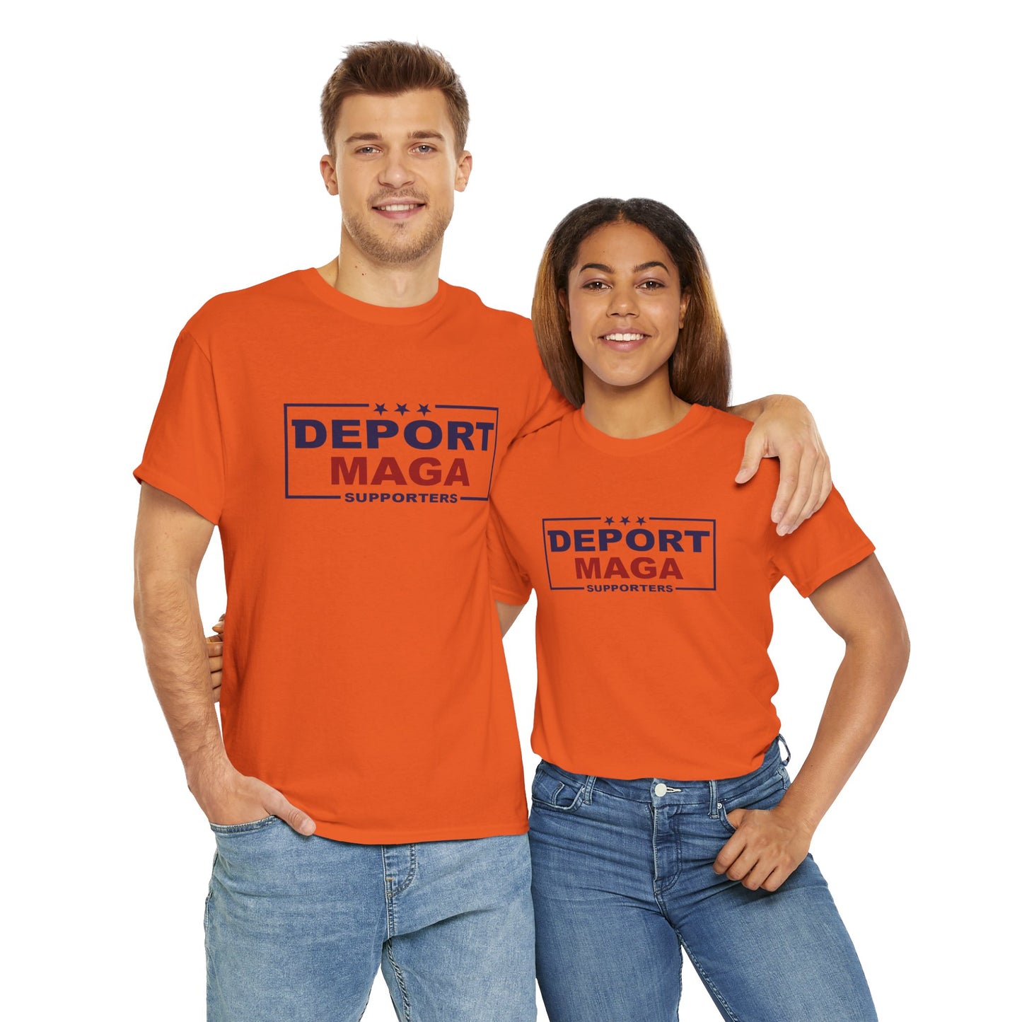 Deport MAGA Supporters Unisex Heavy Cotton Tee
