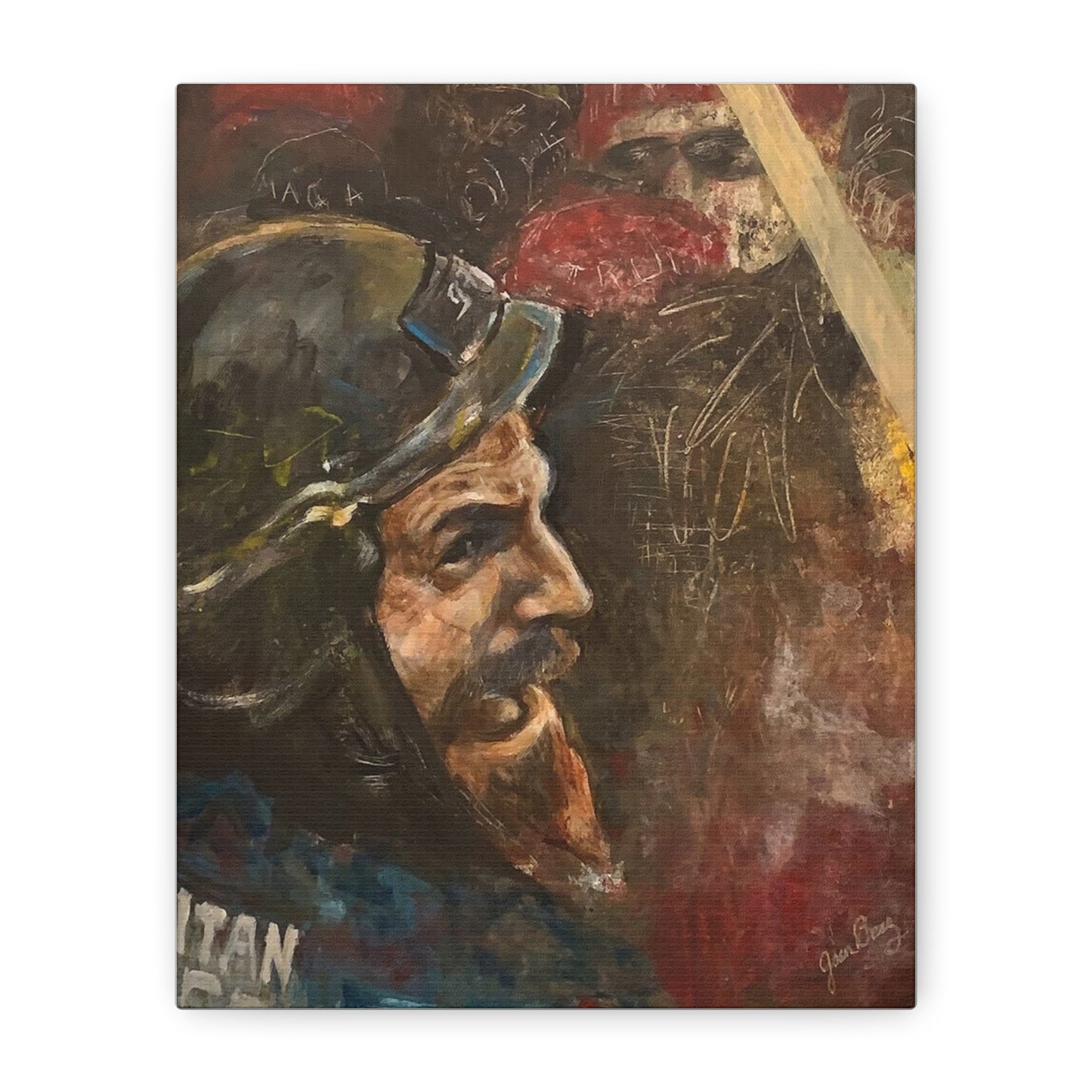 “Fighting Fanone” Canvas Print | Joan Baez x Michael Fanone — Stretched Matte