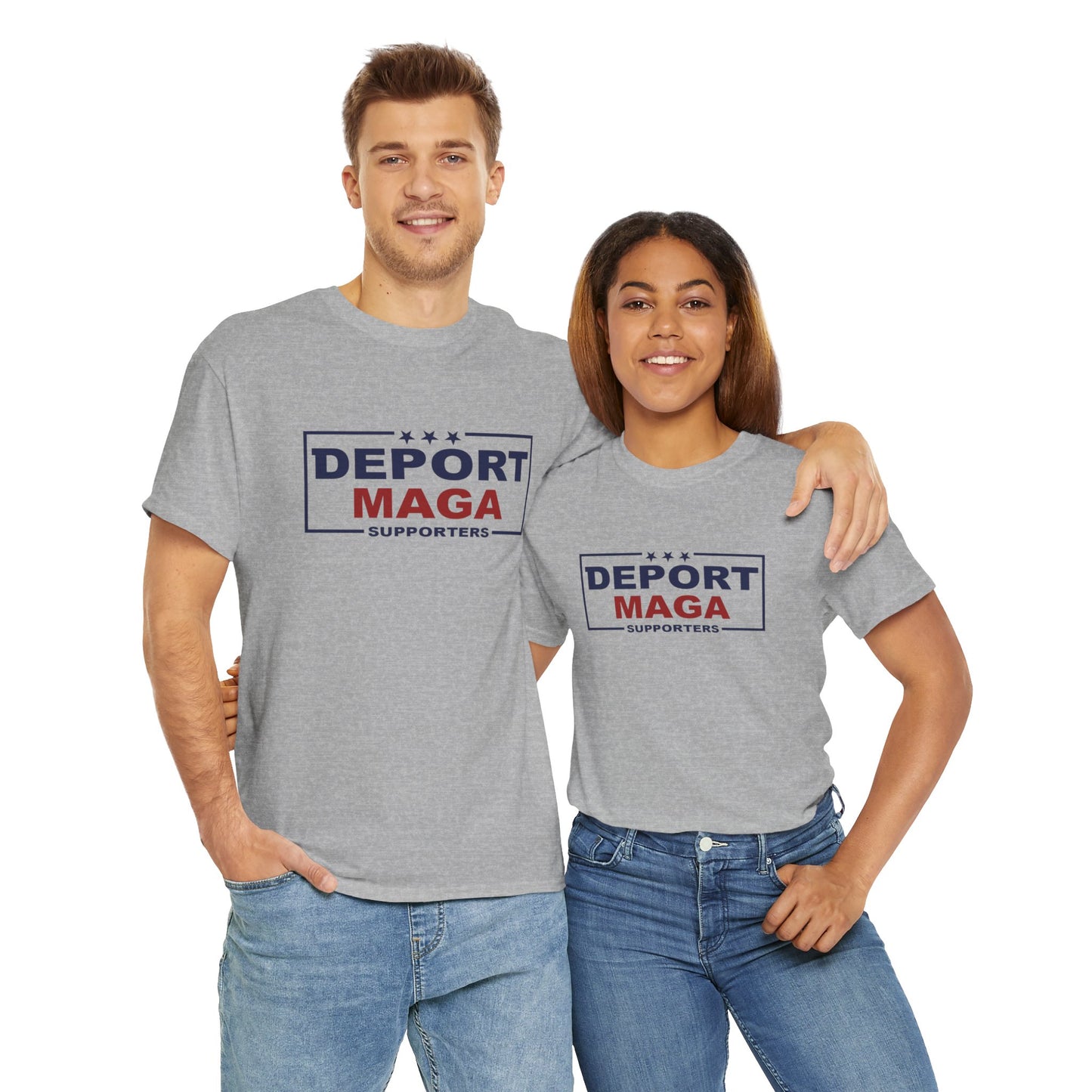 Deport MAGA Supporters Unisex Heavy Cotton Tee
