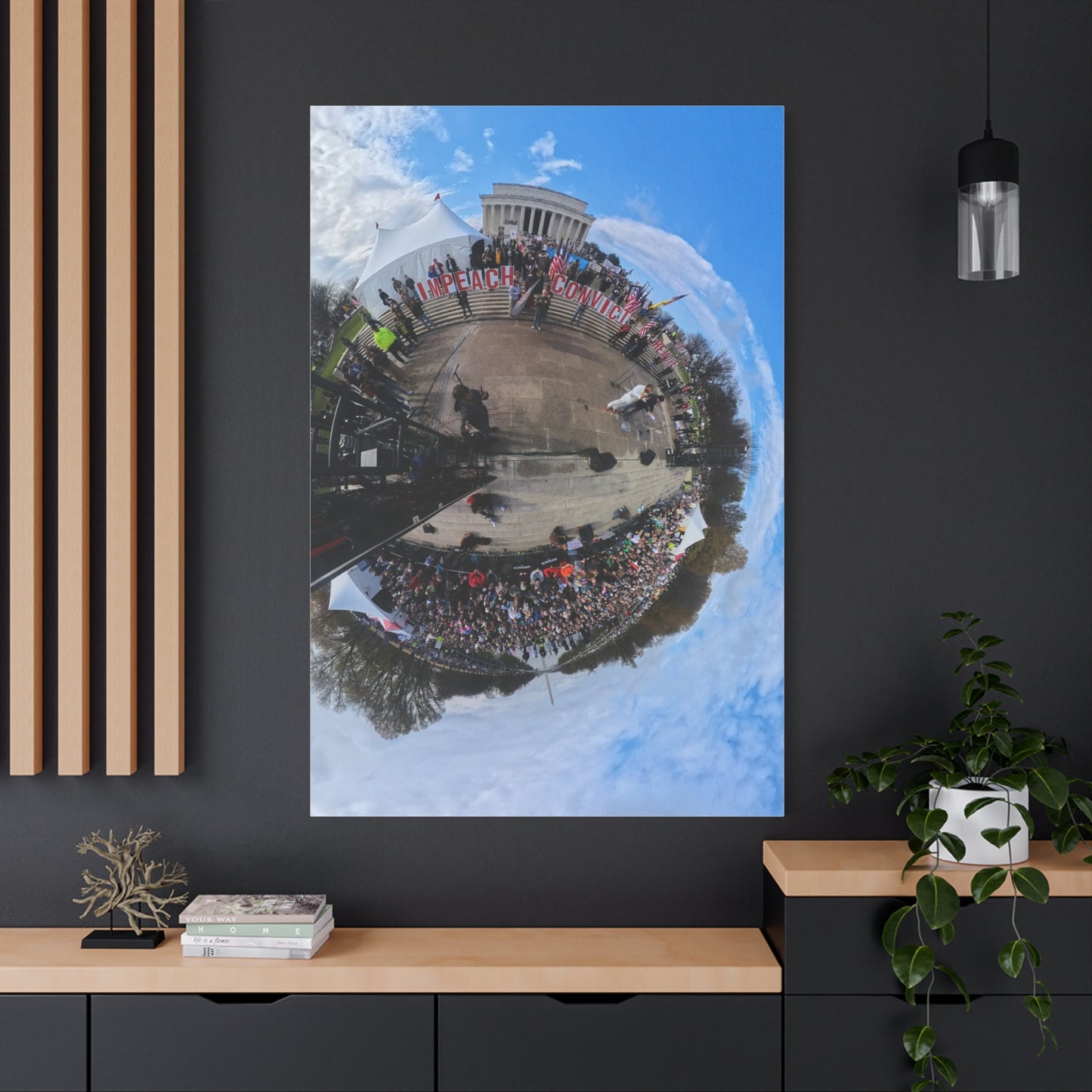 Remove the Regime 2025 in DC — Panoramic Rally Matte Canvas Print | Stretched 1.25”