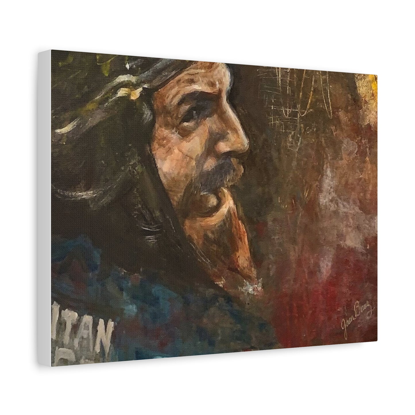 “Fighting Fanone” Canvas Print | Joan Baez x Michael Fanone — Stretched Matte