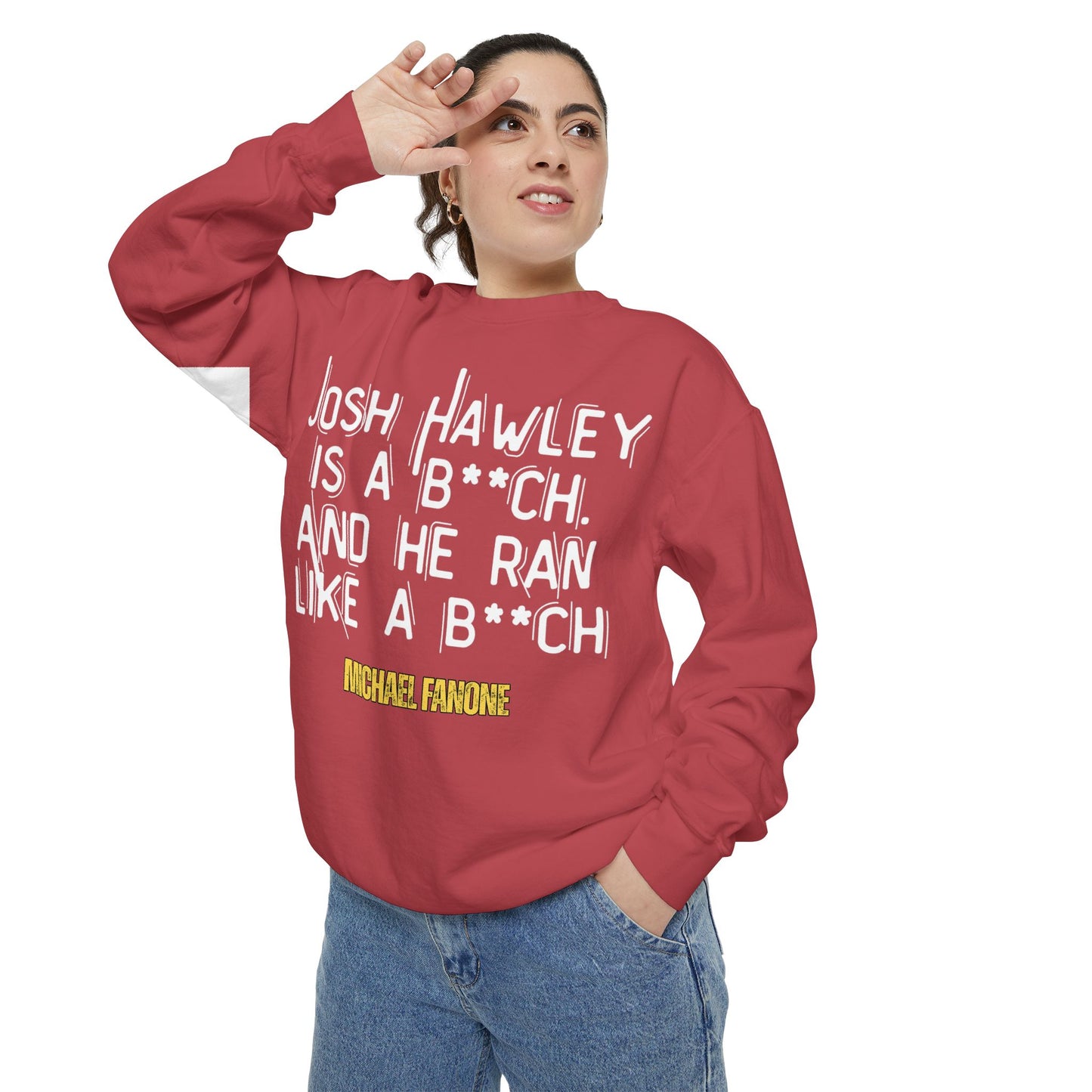 “Josh Hawley Ran Like a B**ch” Crewneck | Michael Fanone One-Liners