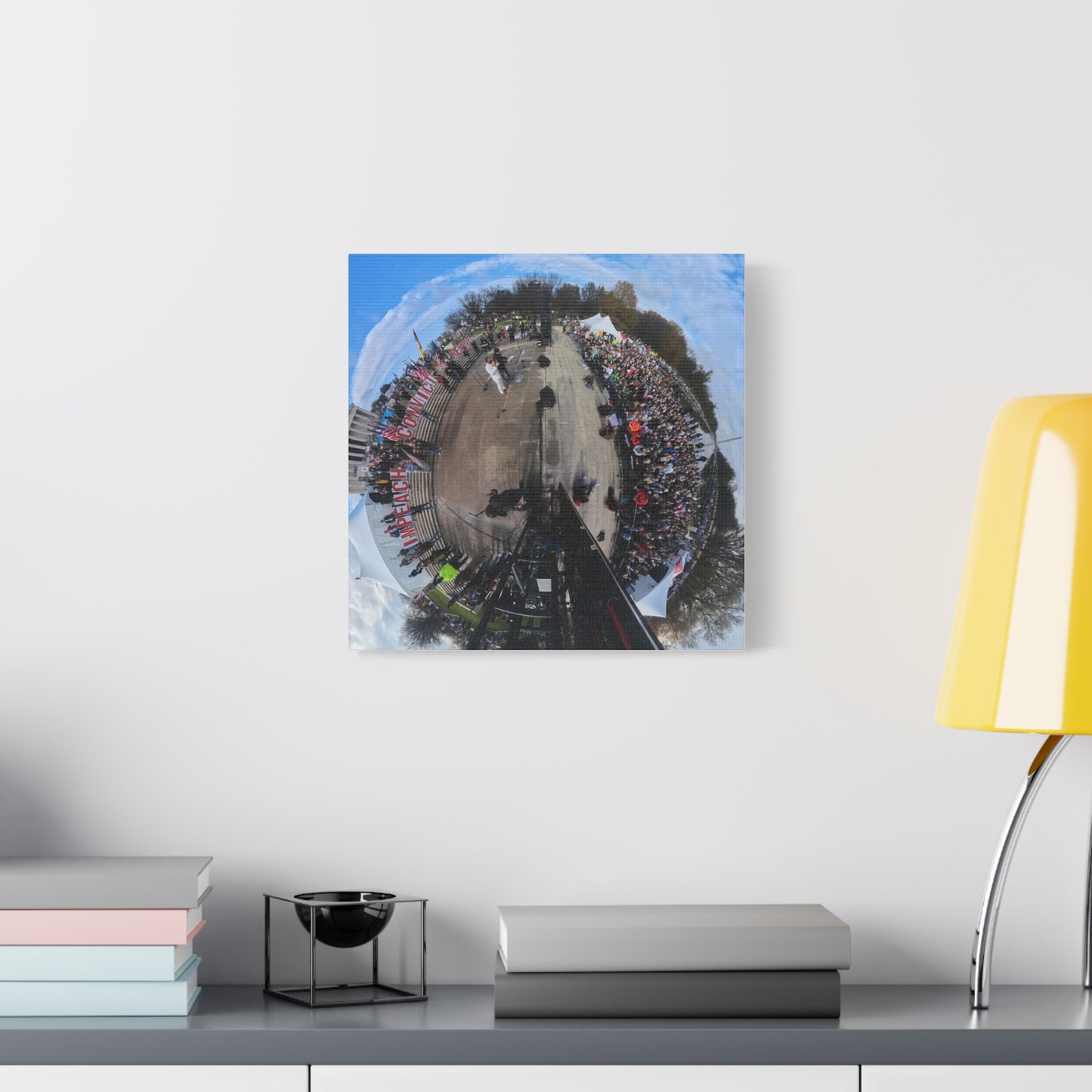 Remove the Regime 2025 in DC — Panoramic Rally Matte Canvas Print | Stretched 1.25”