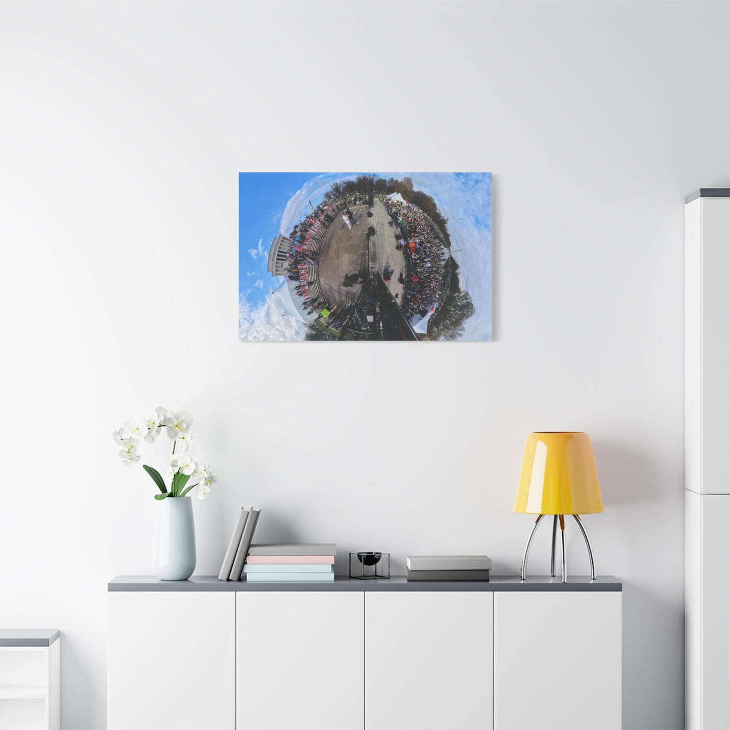 Remove the Regime 2025 in DC — Panoramic Rally Matte Canvas Print | Stretched 1.25”