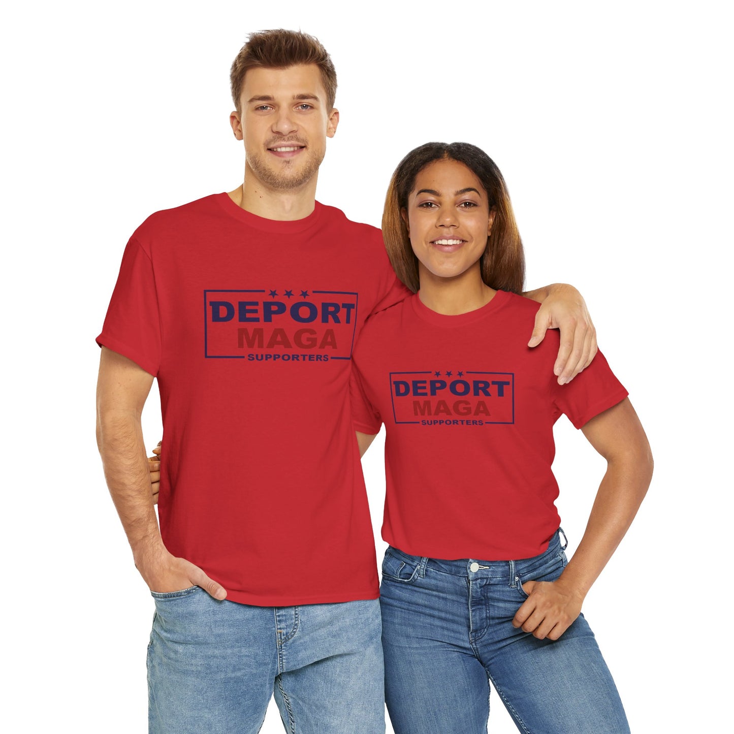 Deport MAGA Supporters Unisex Heavy Cotton Tee