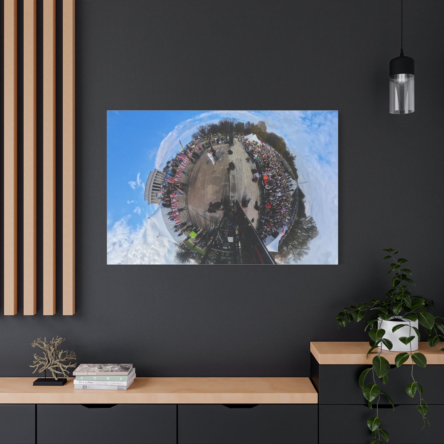 Remove the Regime 2025 in DC — Panoramic Rally Matte Canvas Print | Stretched 1.25”