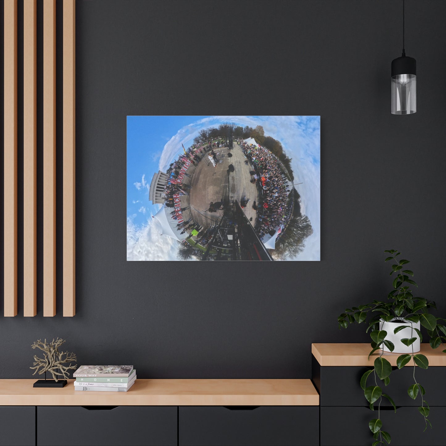 Remove the Regime 2025 in DC — Panoramic Rally Matte Canvas Print | Stretched 1.25”